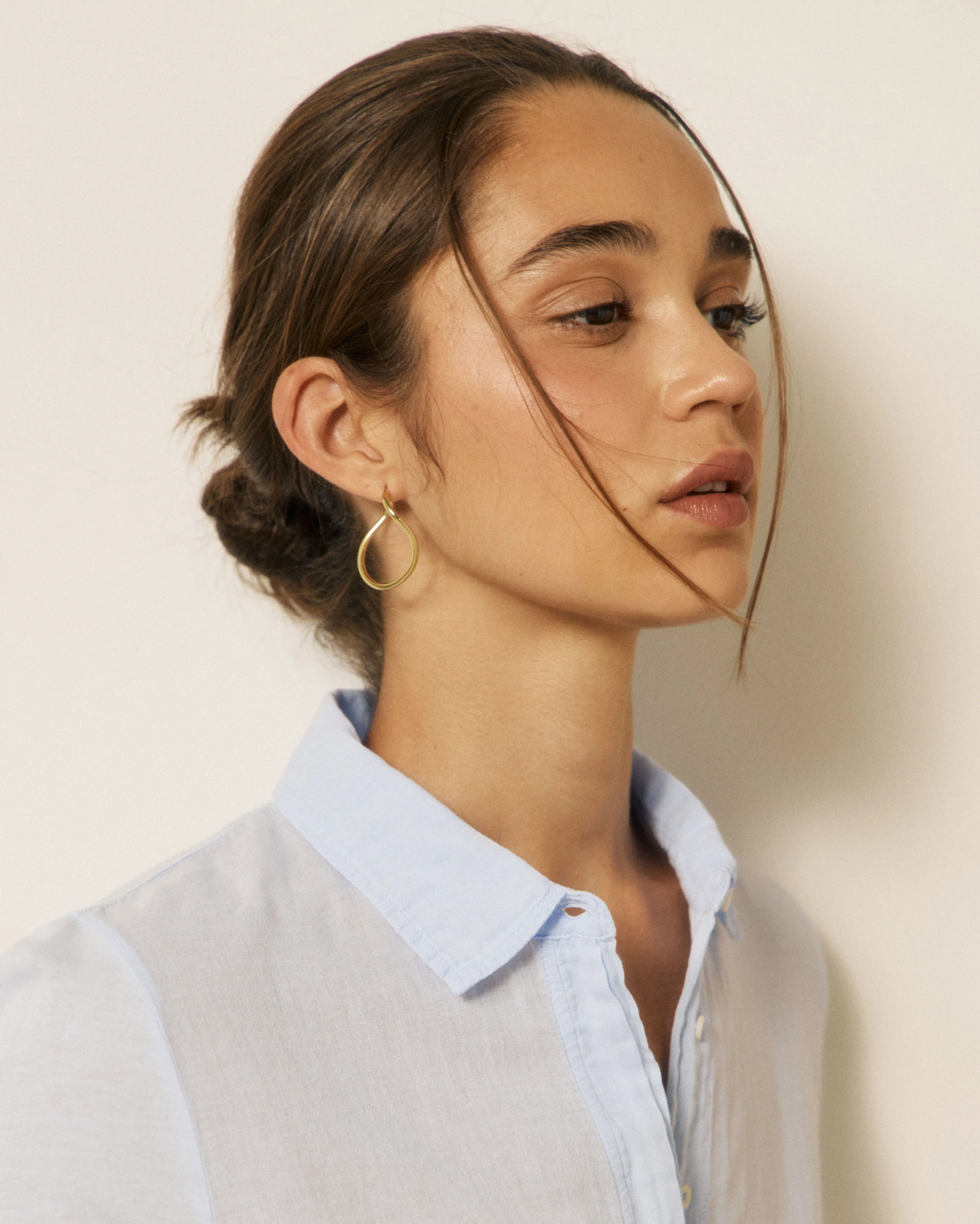 Chemise Femme en Coton Double Face Bleu Ciel Tahina sold by Hartford product image thumbnail 4