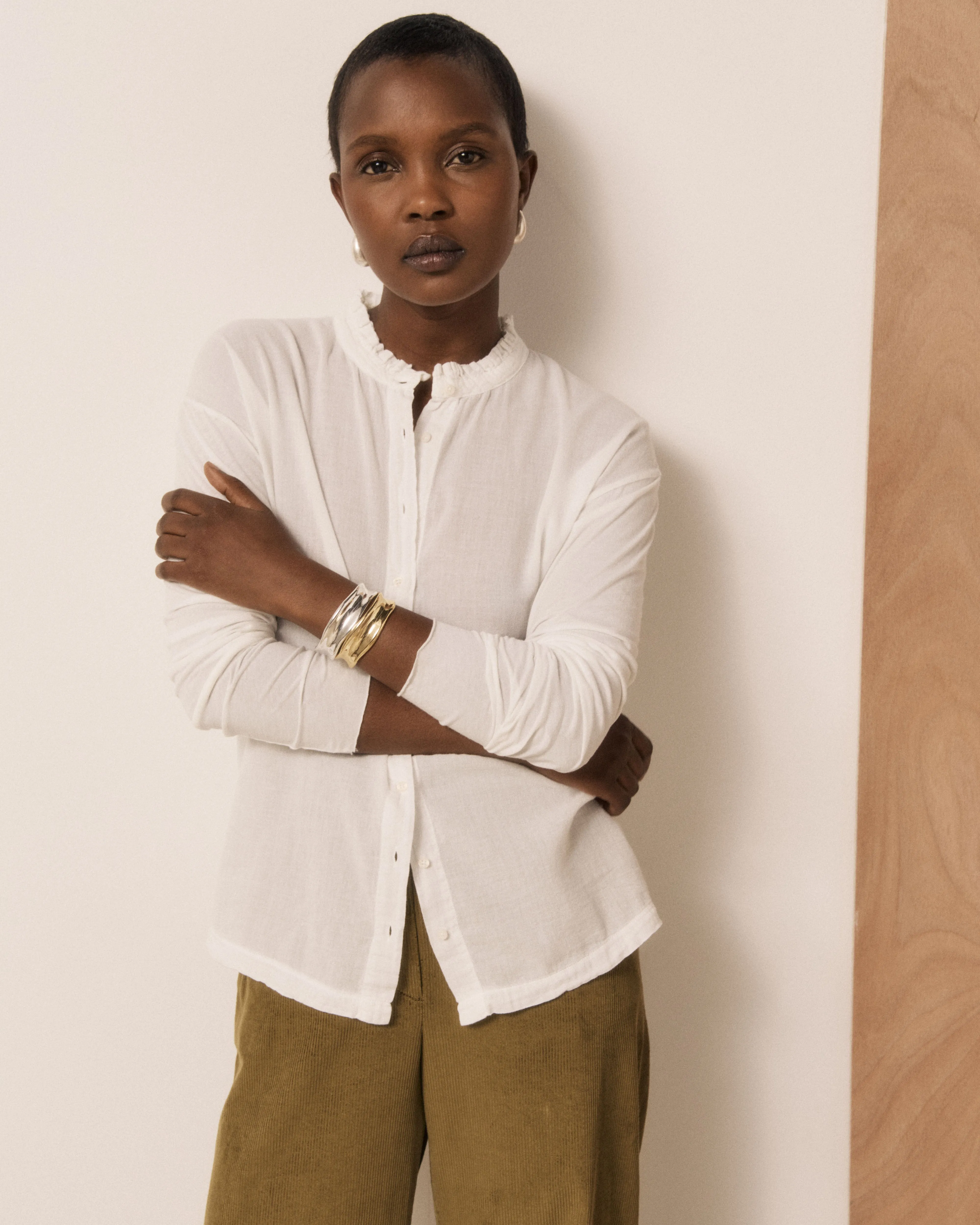 Chemise Femme en Coton Double Face Ecru Takalo sold by Hartford product image thumbnail 2
