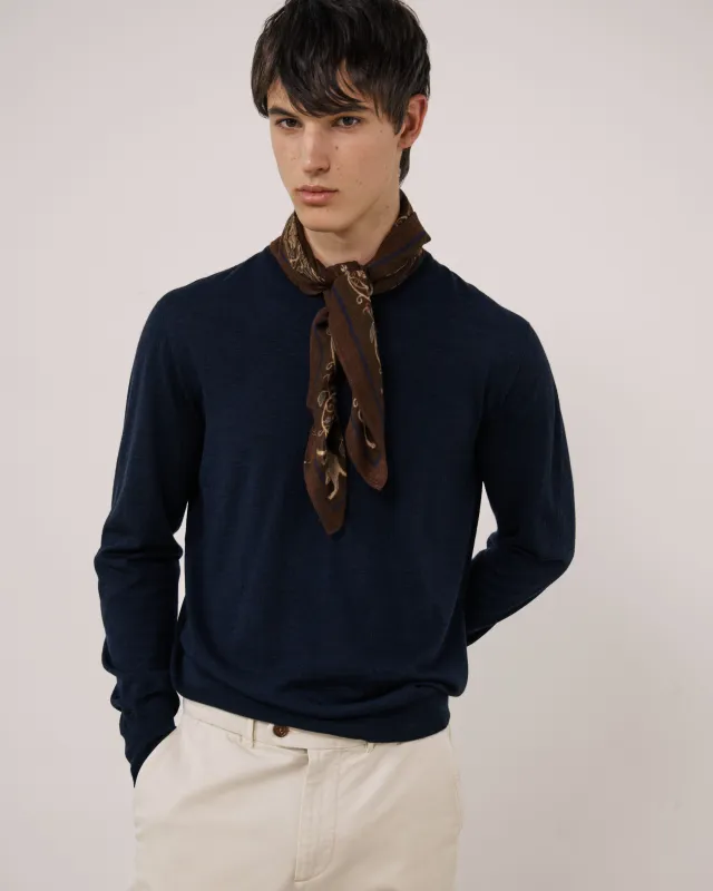 Echarpe Homme en Laine Marron Bandana made by Hartford
