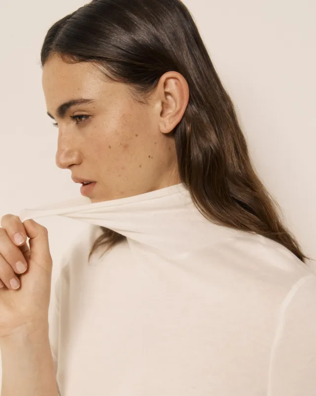 T-shirt Femme en Coton & Modal Ecru Typhan made by Hartford