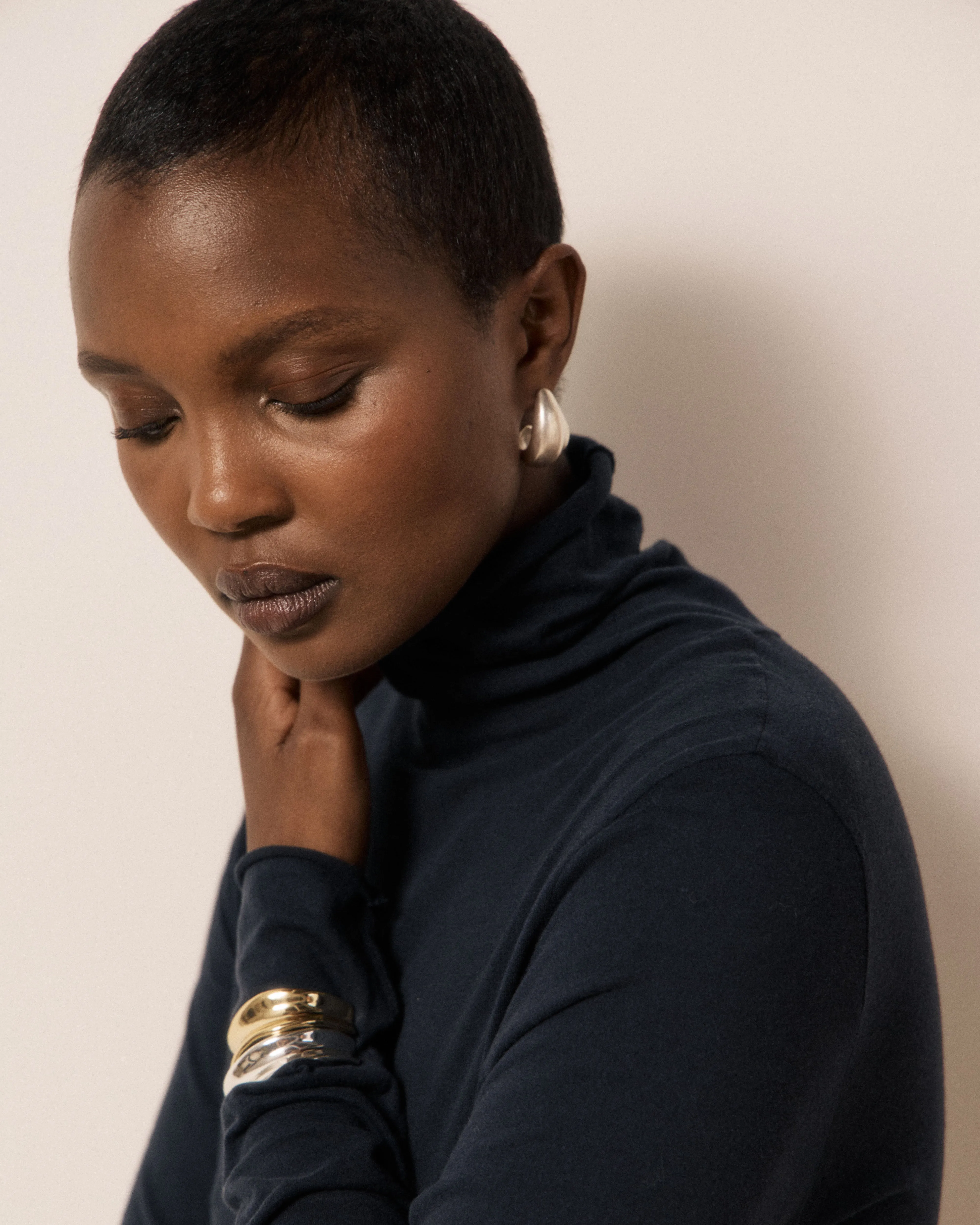 T-shirt Femme en Coton & Modal Bleu Nuit Typhan sold by Hartford product image thumbnail 3
