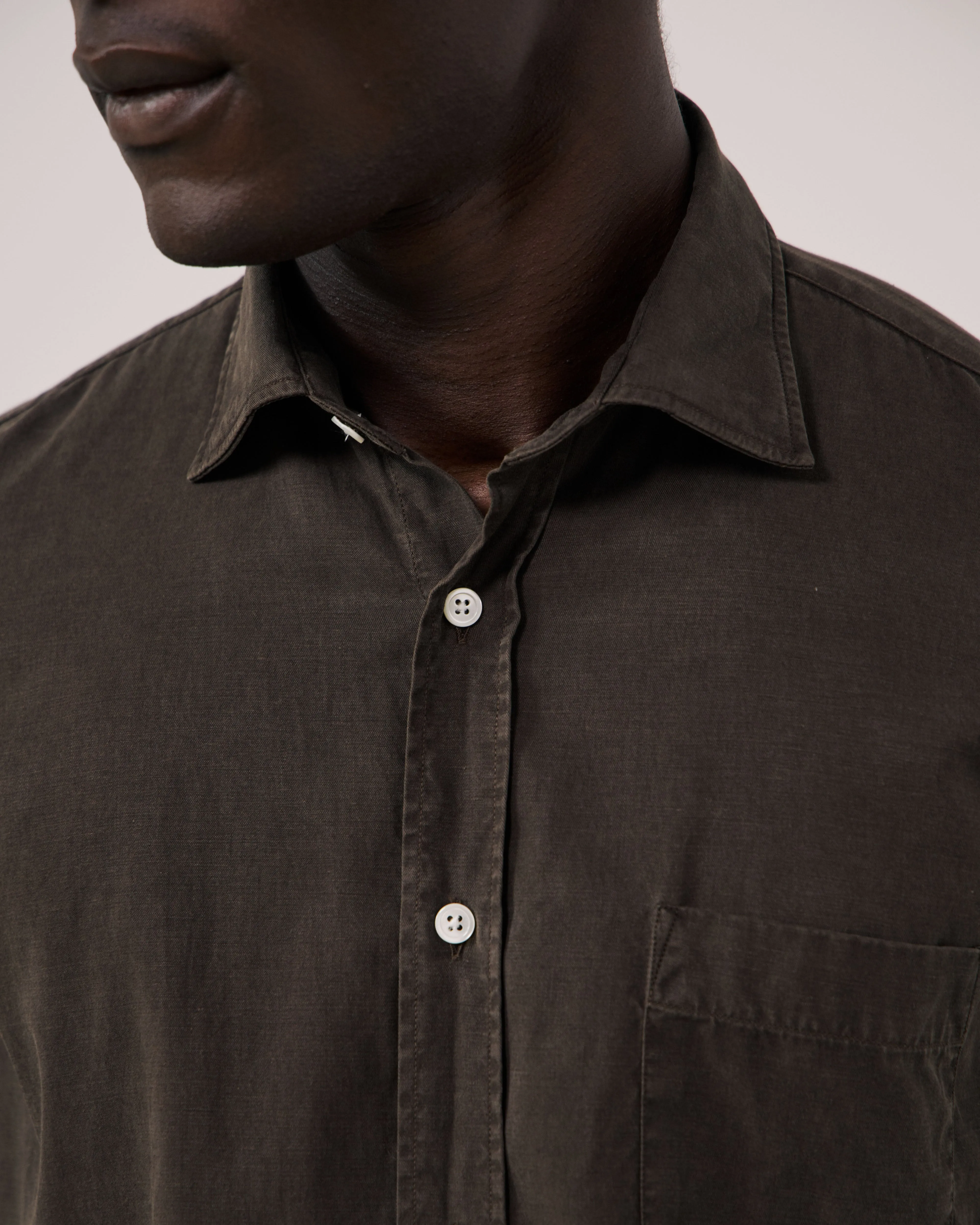 Chemise Homme en Tencel & Coton Gris Paul sold by Hartford product image thumbnail 5