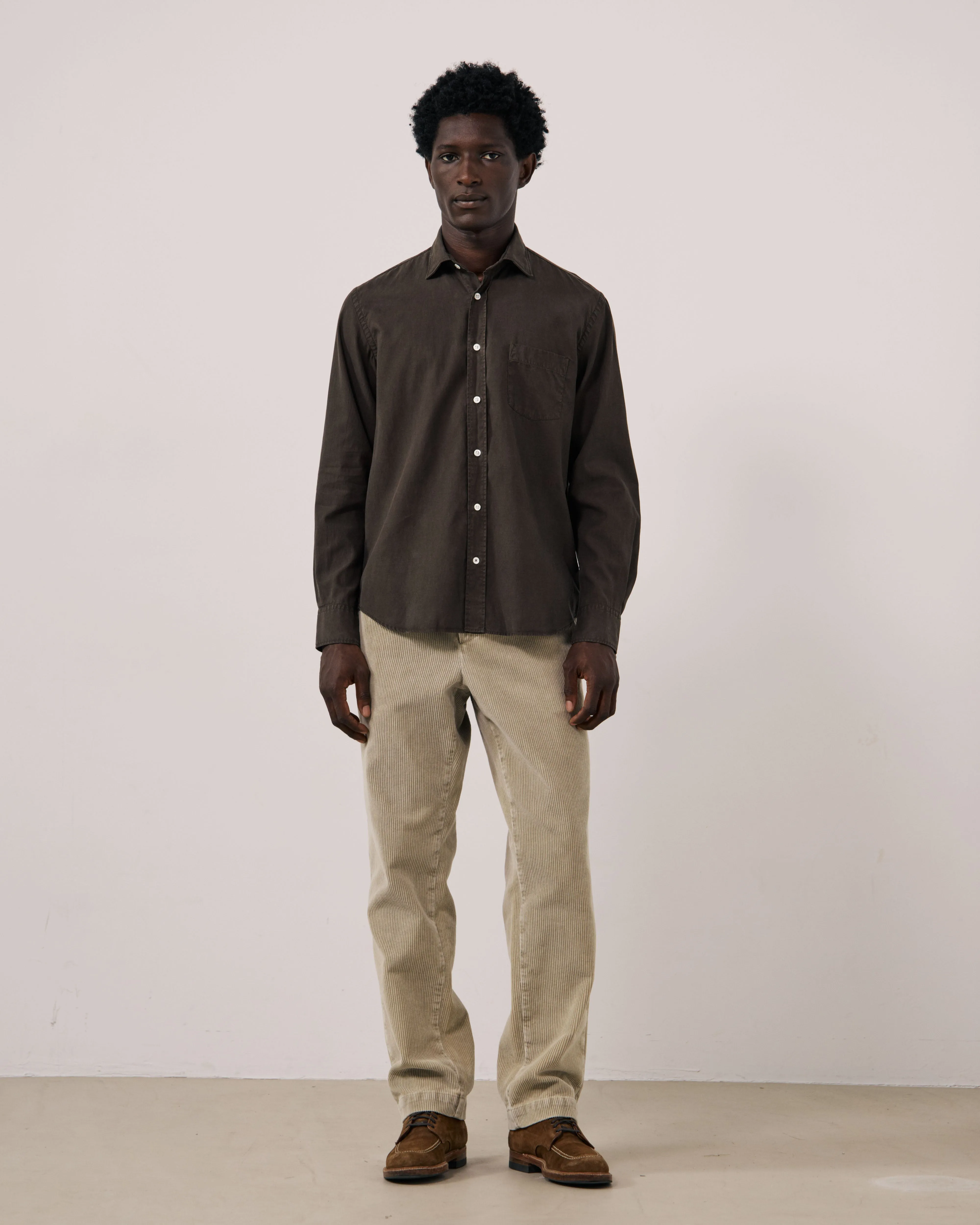 Chemise Homme en Tencel & Coton Gris Paul sold by Hartford product image thumbnail 2