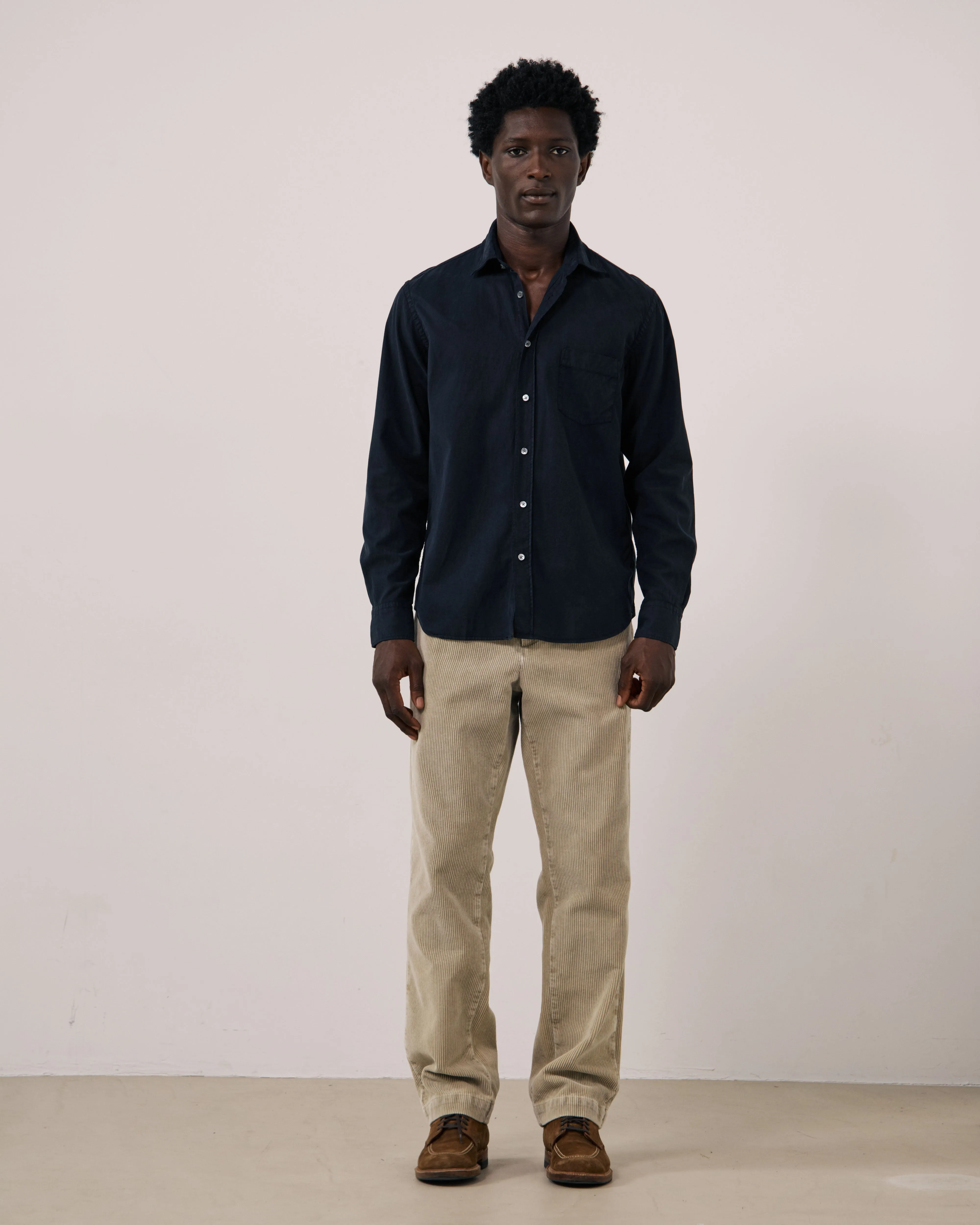 Chemise Homme en Tencel & Coton Bleu Marine Paul sold by Hartford product image thumbnail 2