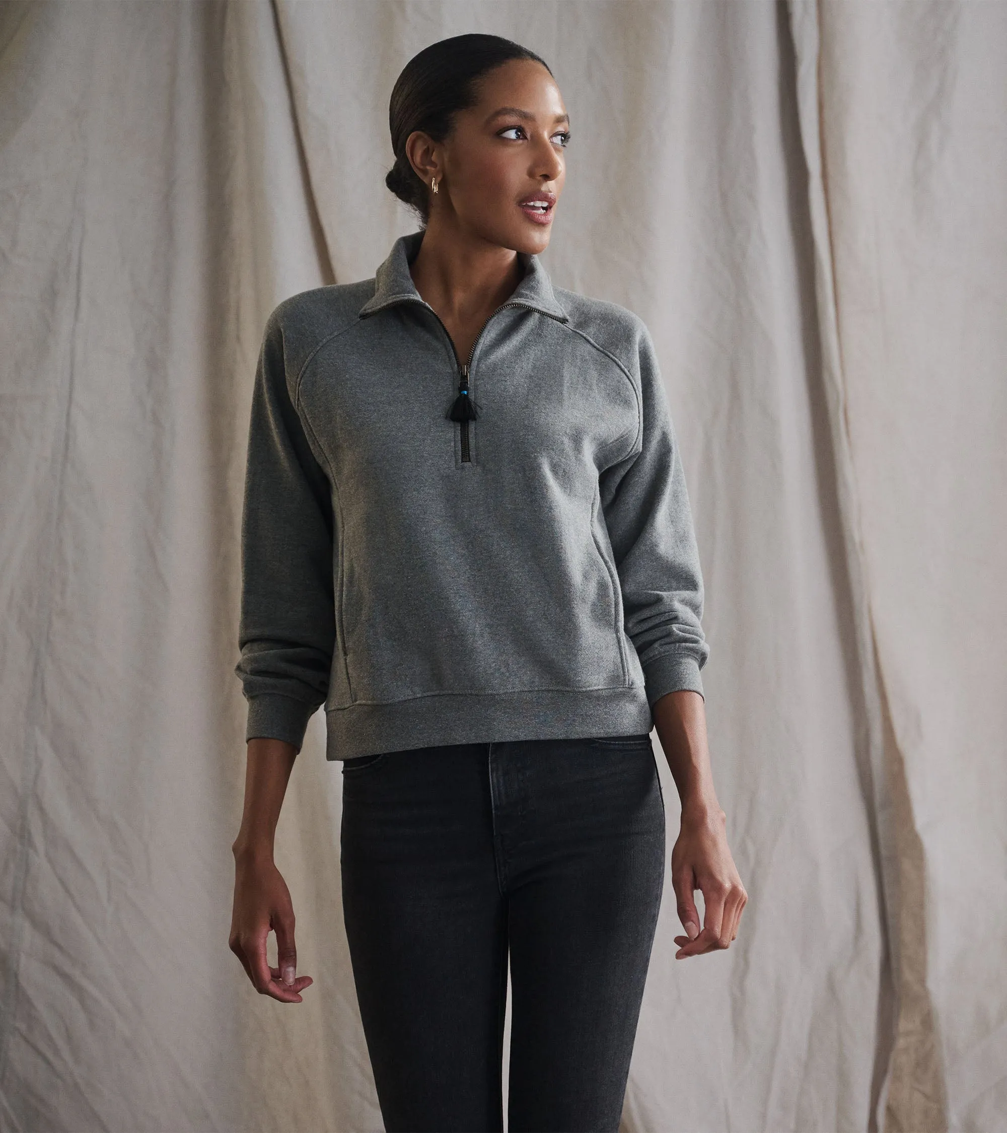 Mock Neck Pullover - Charcoal Heather sold by Hatley product image thumbnail 3