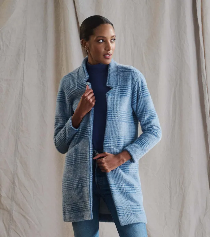 Open Front Jacket - Blue Check sold by Hatley