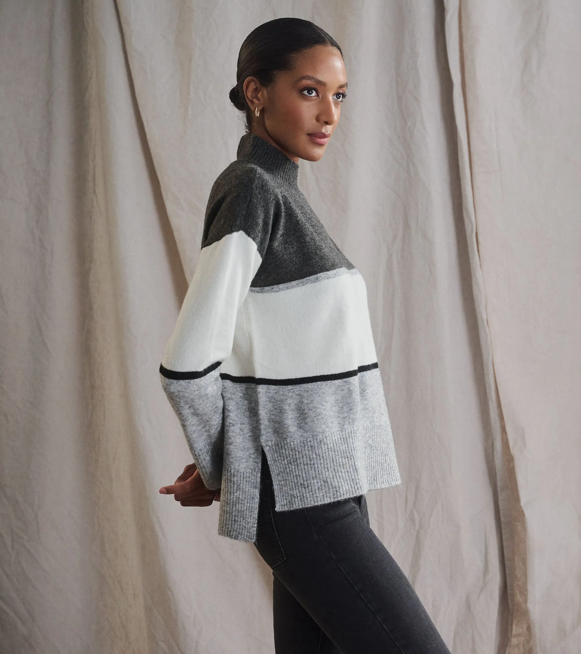 Mock Neck Tunic - Grey Block sold by Hatley product image thumbnail 4