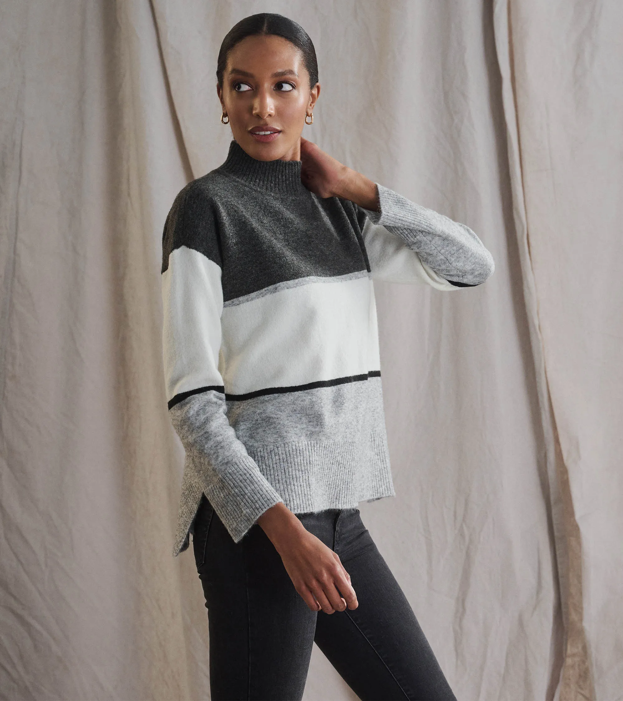 Mock Neck Tunic - Grey Block sold by Hatley product image thumbnail 3