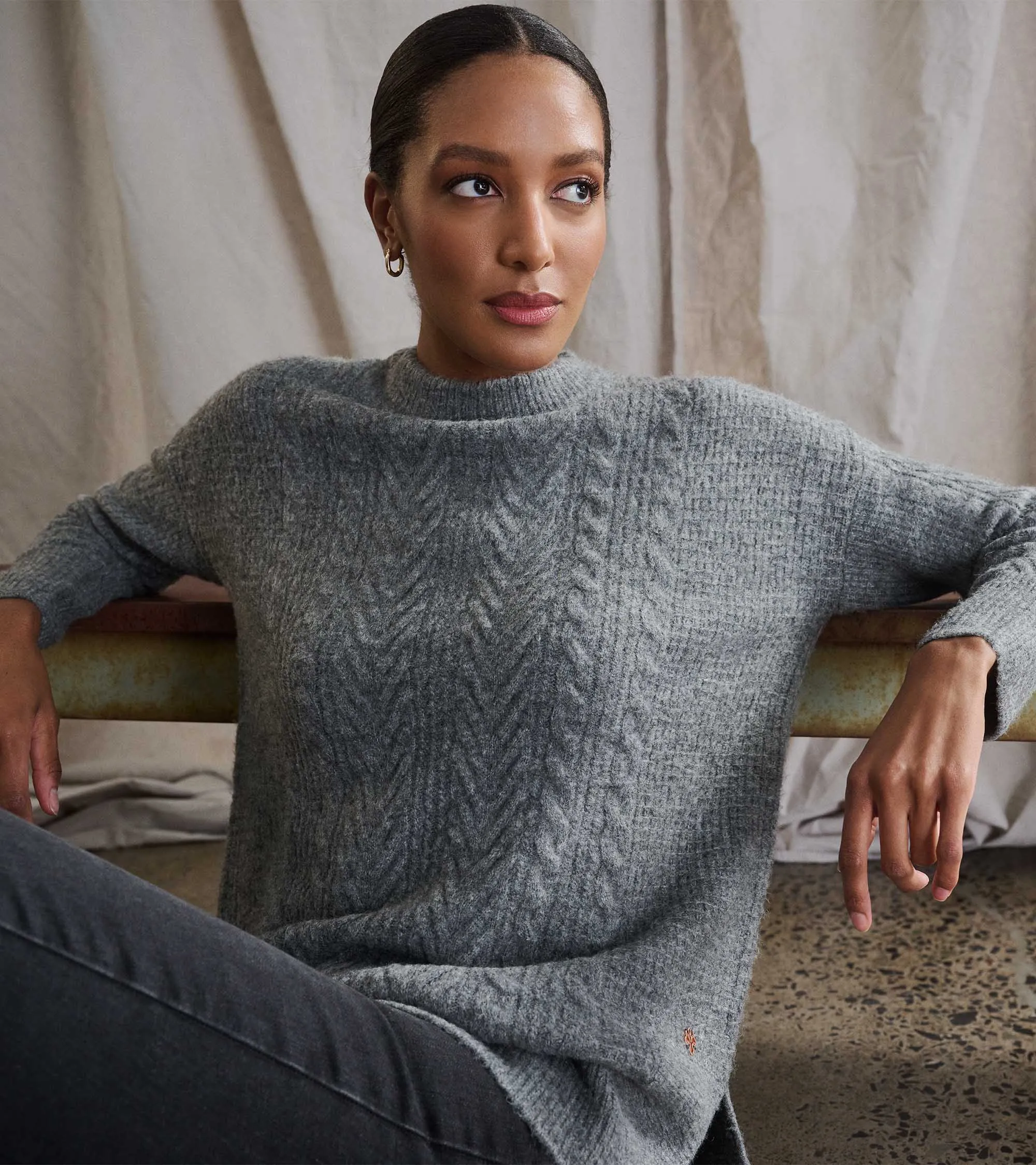 Cable Knit Tunic - Charcoal Heather sold by Hatley product image thumbnail 3