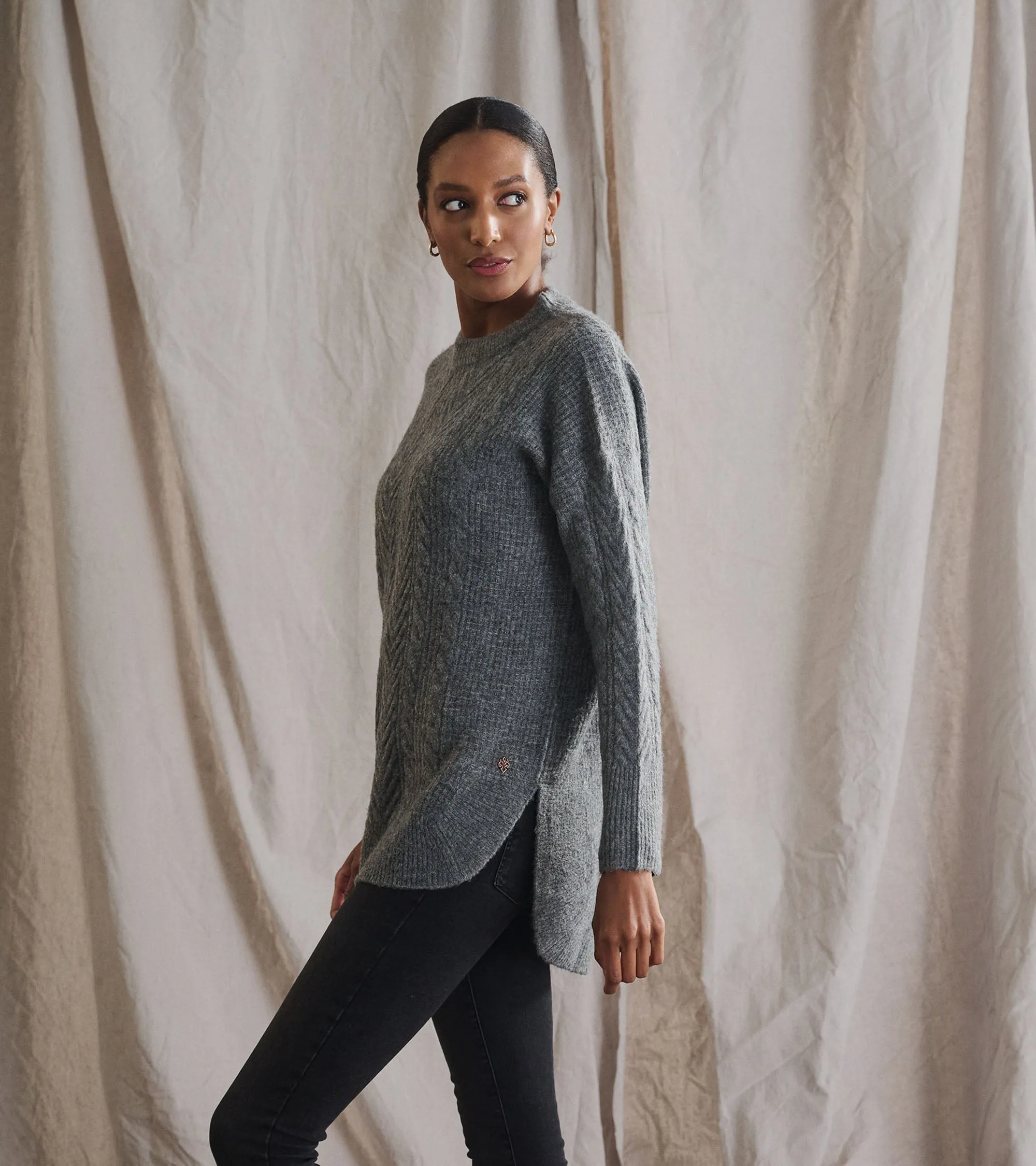 Cable Knit Tunic - Charcoal Heather sold by Hatley product image thumbnail 5
