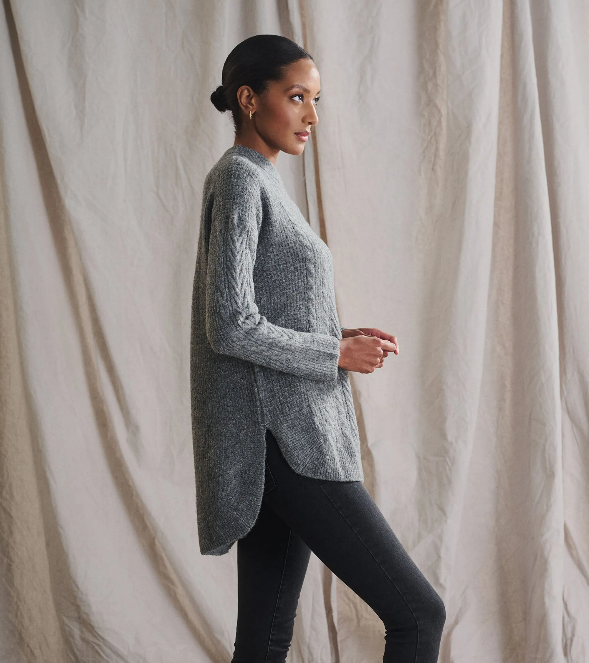 Cable Knit Tunic - Charcoal Heather sold by Hatley product image thumbnail 4