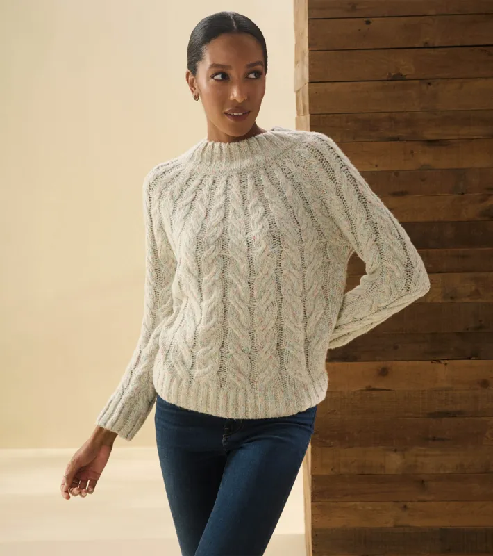Dylan Cable Knit Sweater - Clear Rainbow sold by Hatley