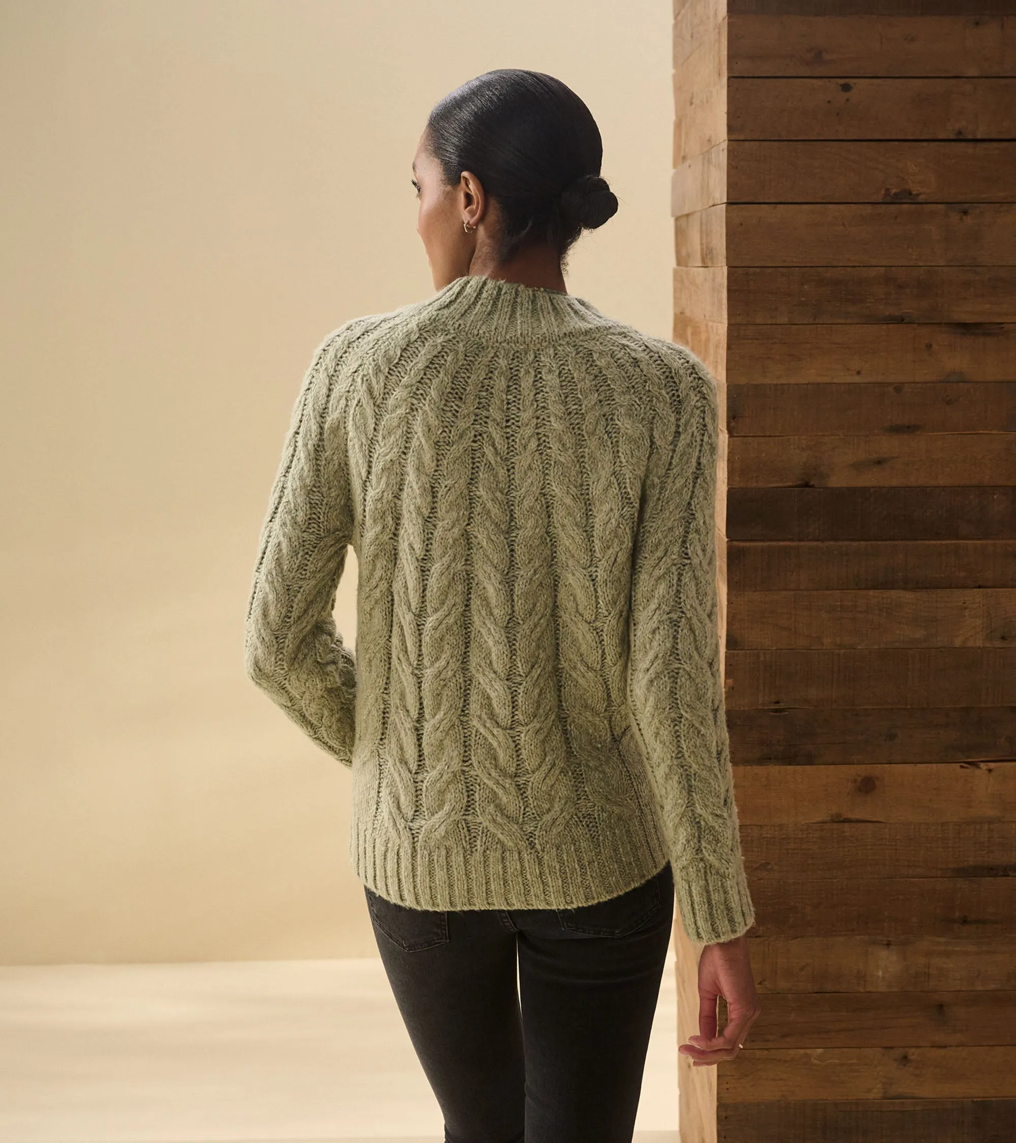 Dylan Cable Knit Sweater - Moss Green sold by Hatley product image thumbnail 5