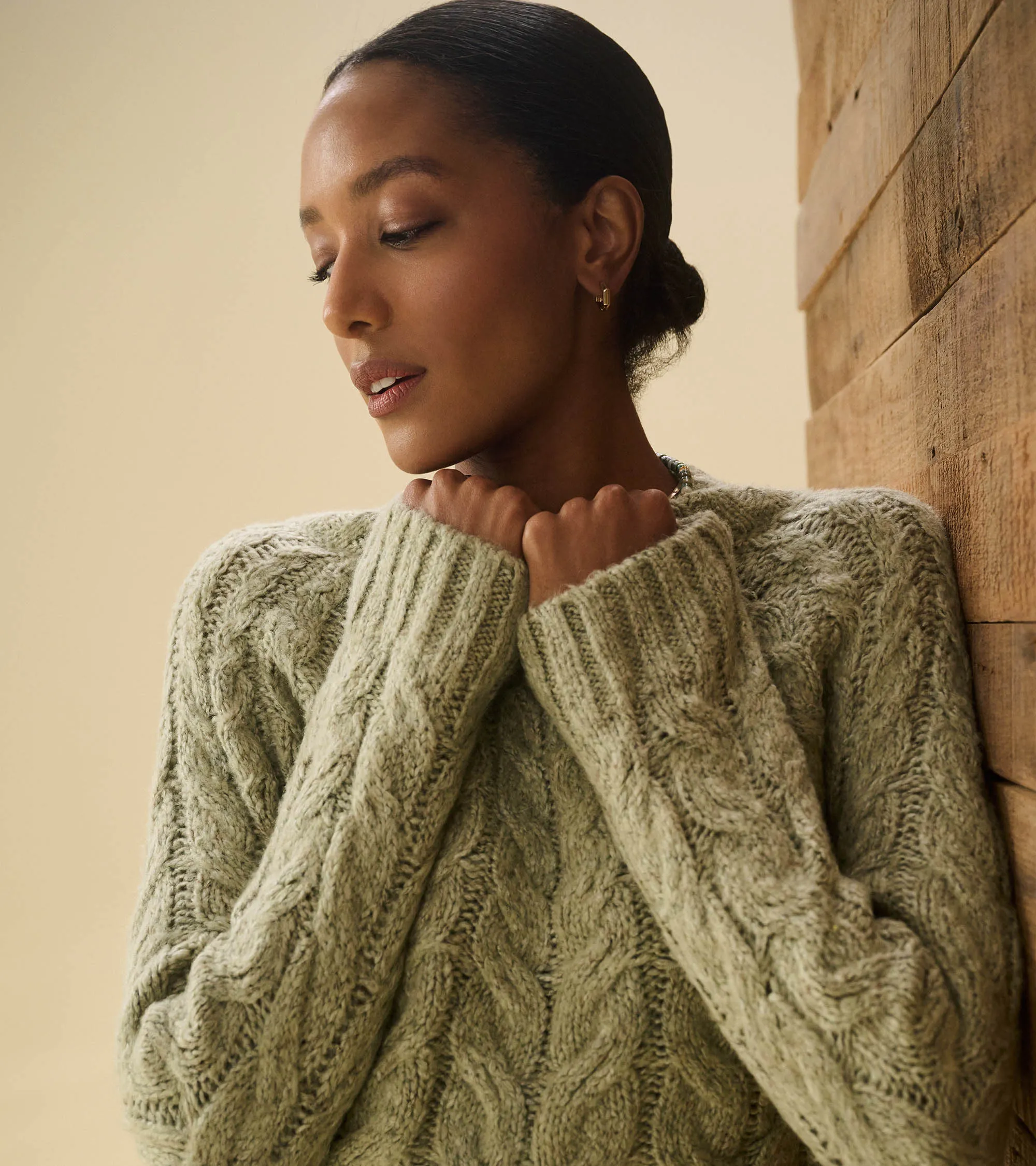 Dylan Cable Knit Sweater - Moss Green sold by Hatley product image thumbnail 3