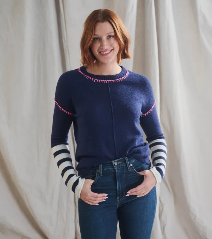 Avery Sweater - Navy Stripes sold by Hatley