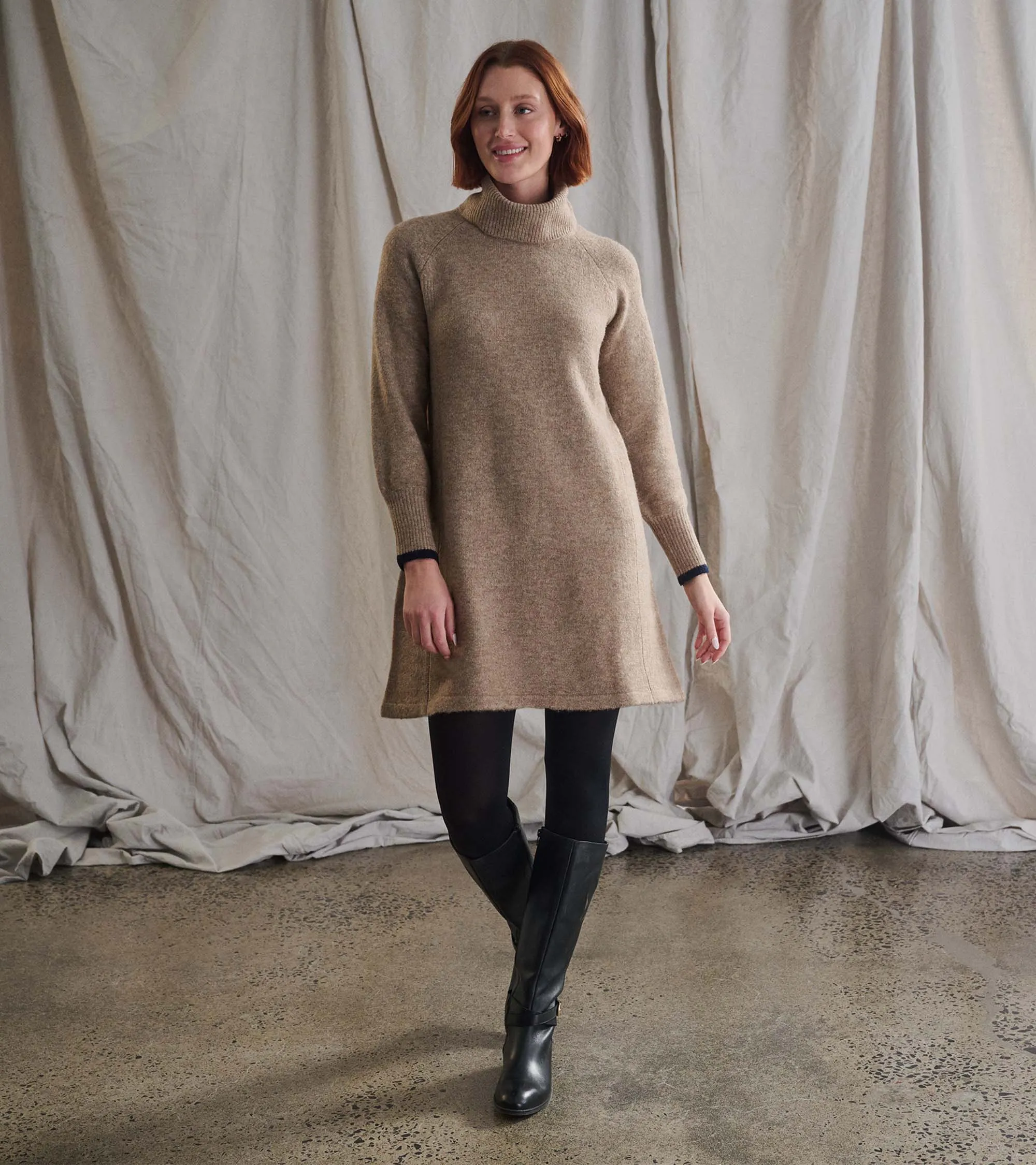 Swing Sweater Dress - Oatmeal Heather sold by Hatley
