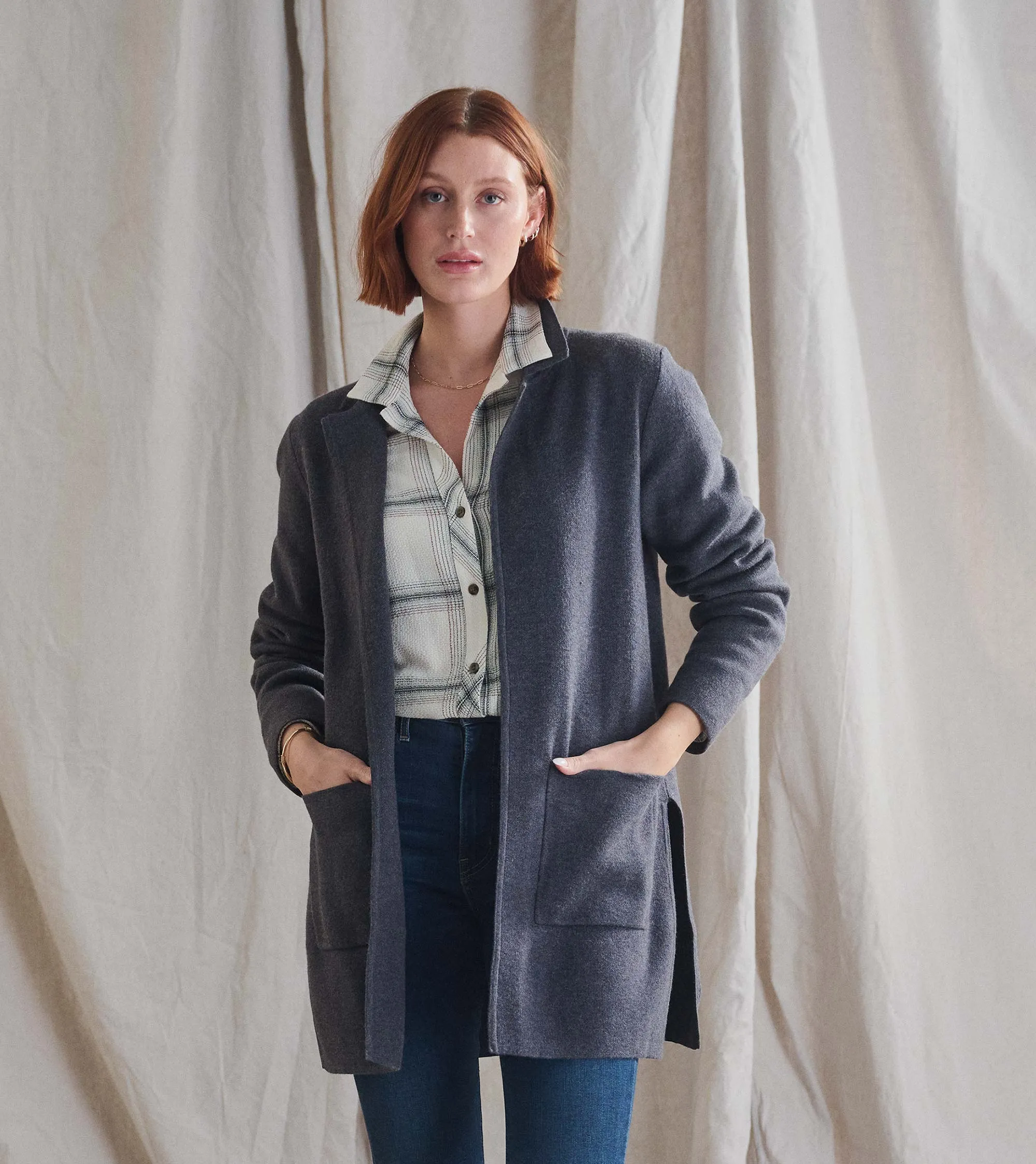 Sweater Blazer - Charcoal Grey sold by Hatley