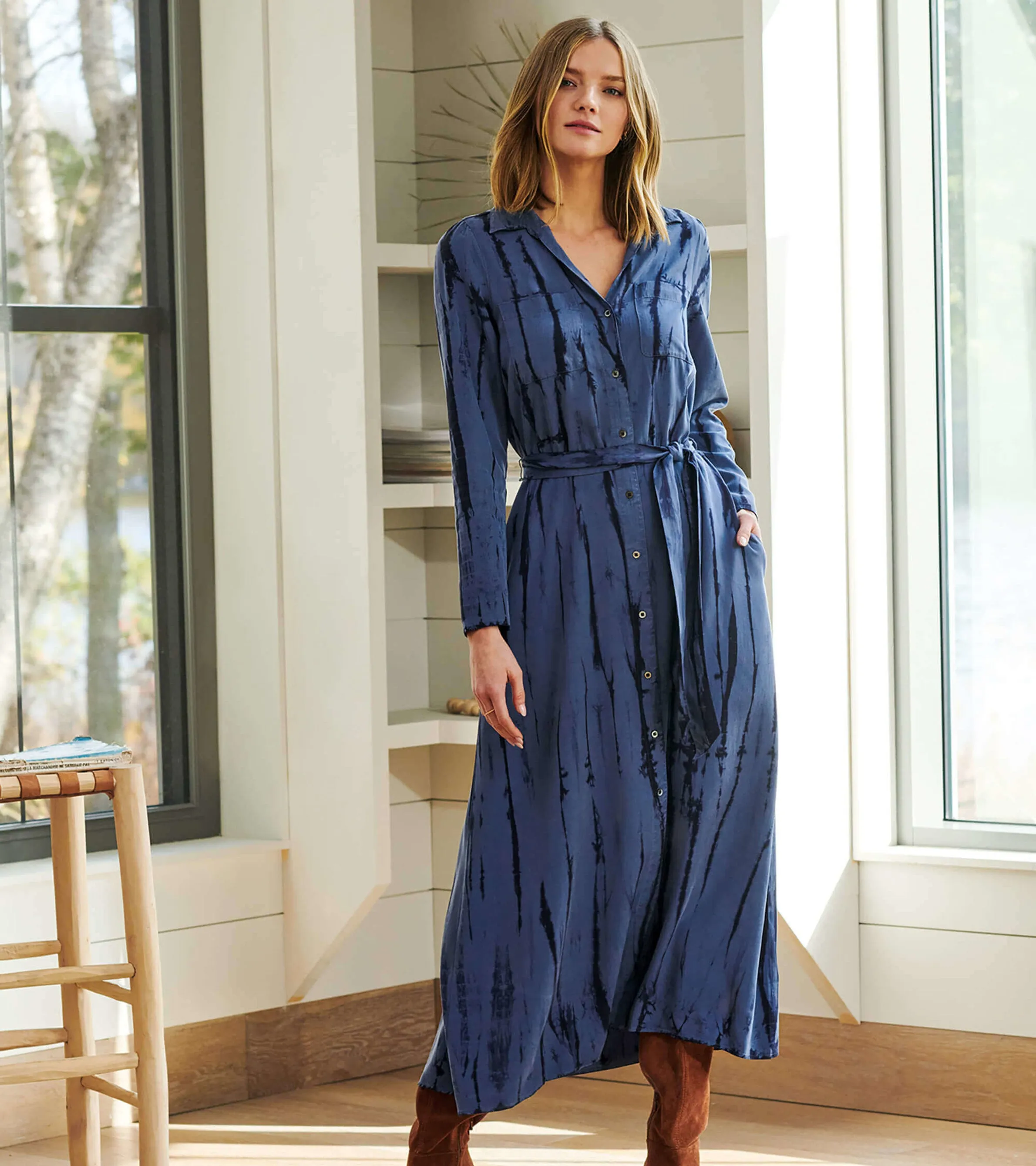 Maxi Shirt Dress - Into the Deep sold by Hatley