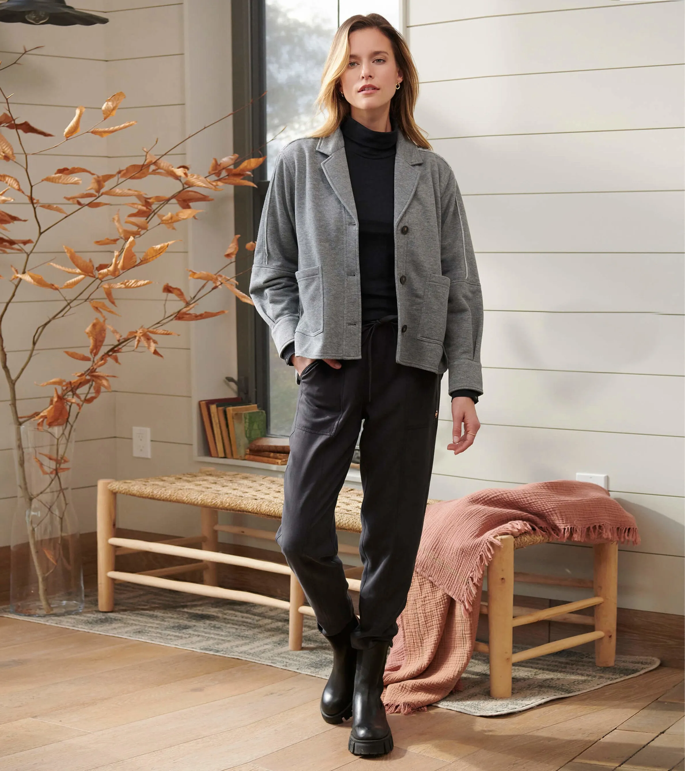 Emily Relaxed Blazer - Charcoal Melange sold by Hatley product image thumbnail 5