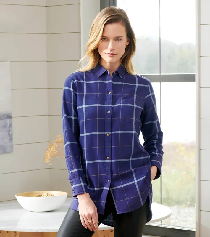 Lara Tunic - Windowpane Plaid sold by Hatley