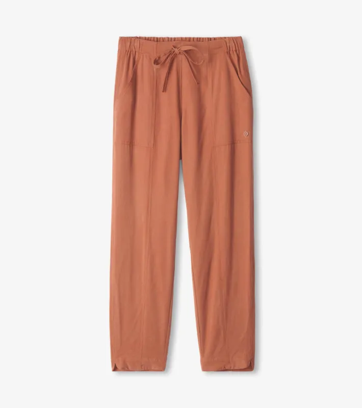 Jaime Ankle Pants - Brown sold by Hatley