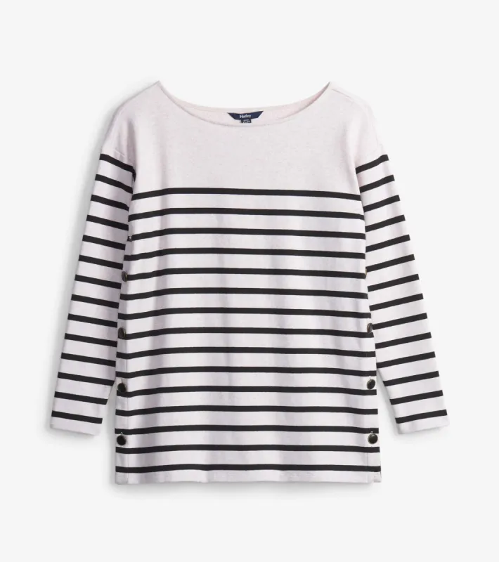 Ali Breton Top - Cream Melange Stripes sold by Hatley