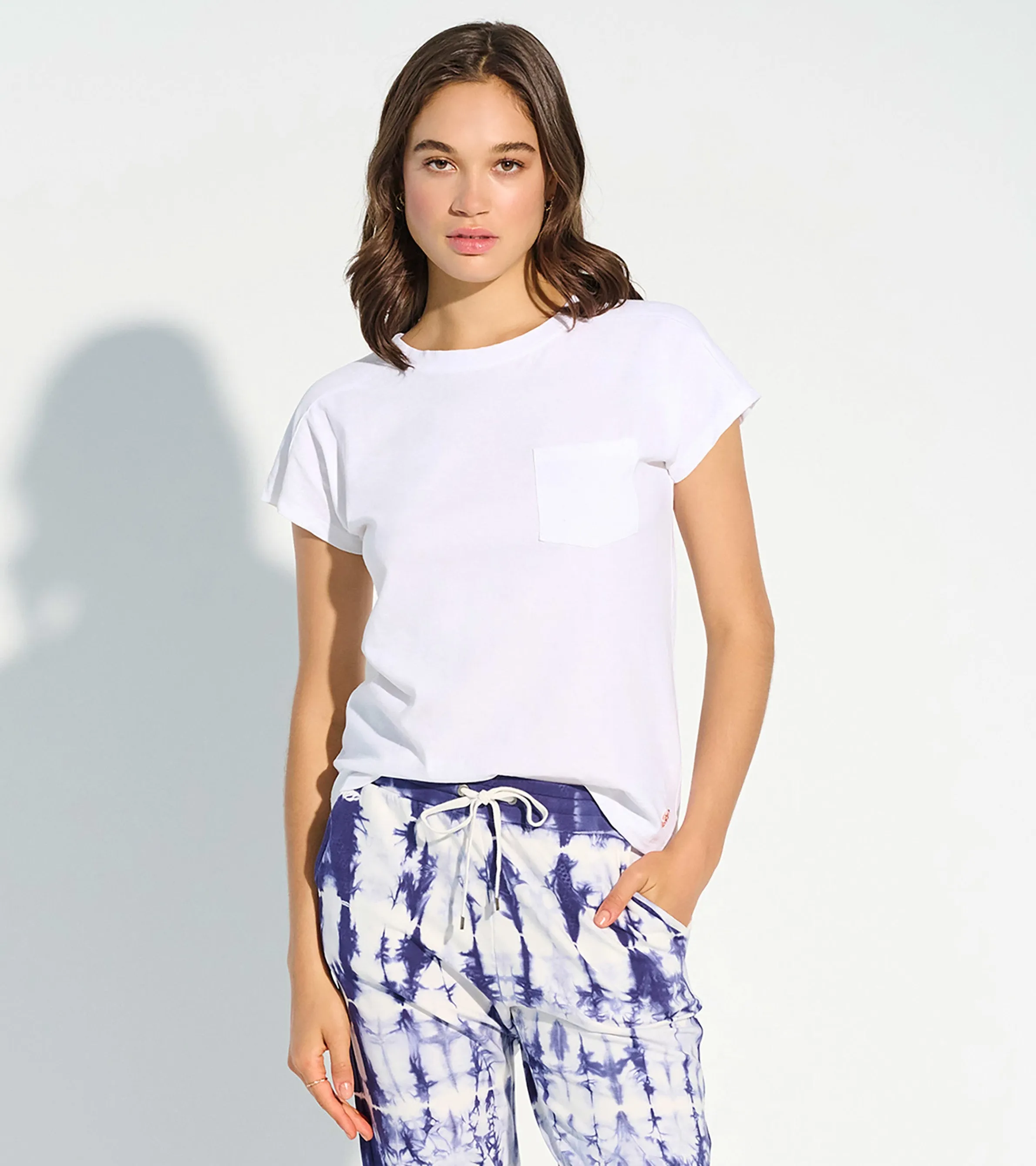 Slouchy Pocket Tee - White sold by Hatley