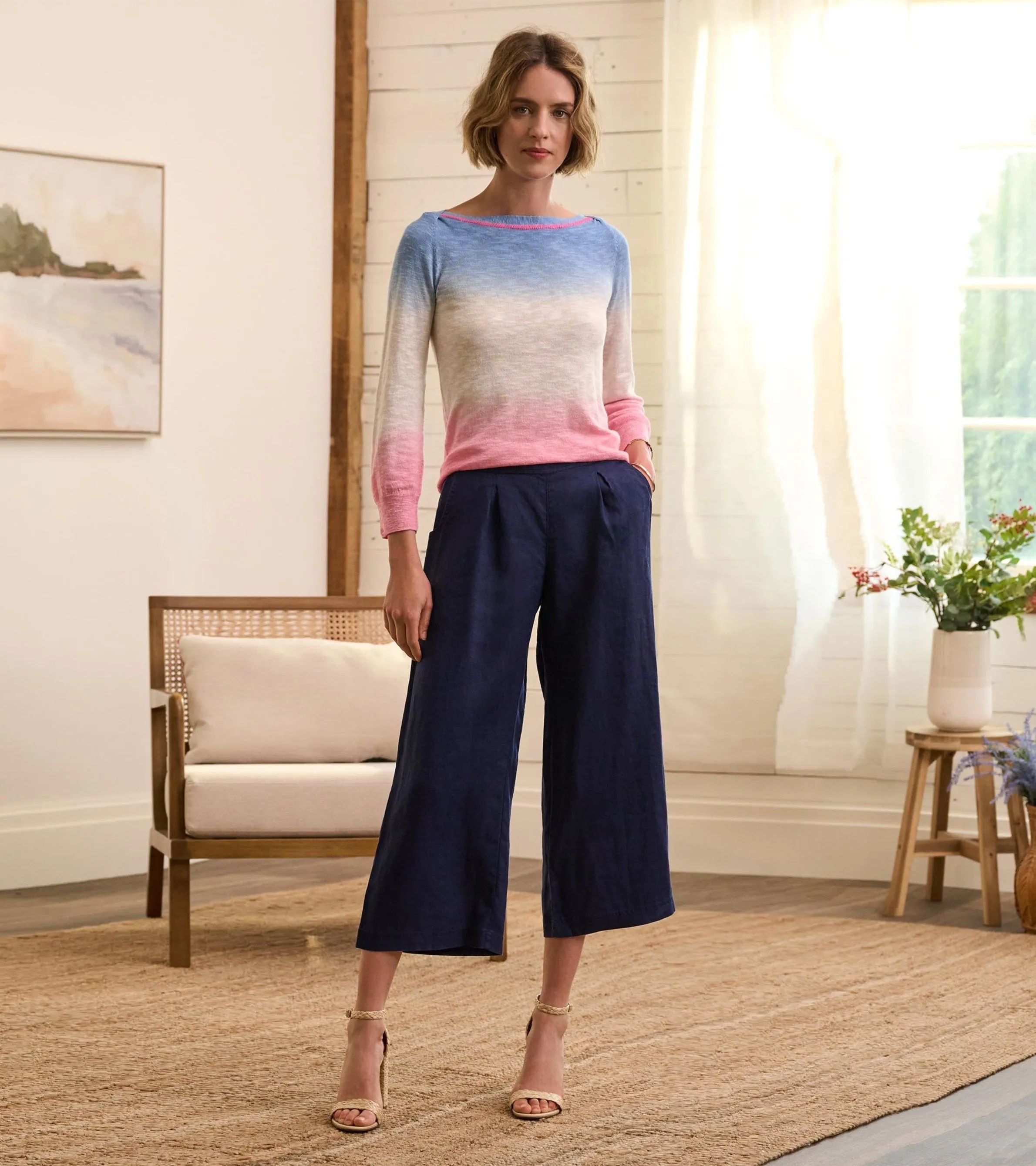 3/4 Sleeve Knit Breton- Sunset Dip Dye sold by Hatley product image thumbnail 5