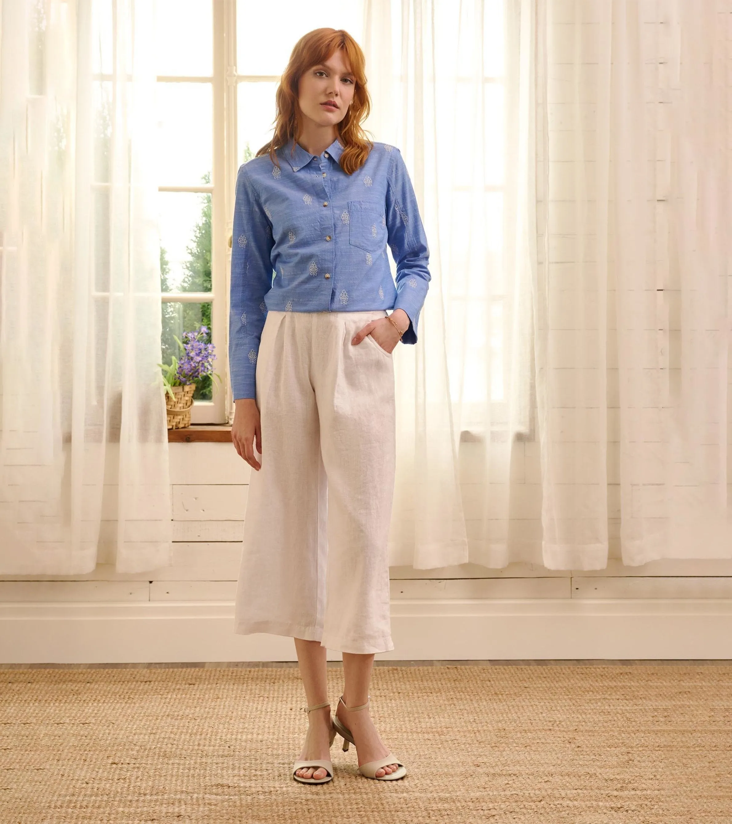 Cindy Blouse - White Embroidered Flowers sold by Hatley product image thumbnail 5