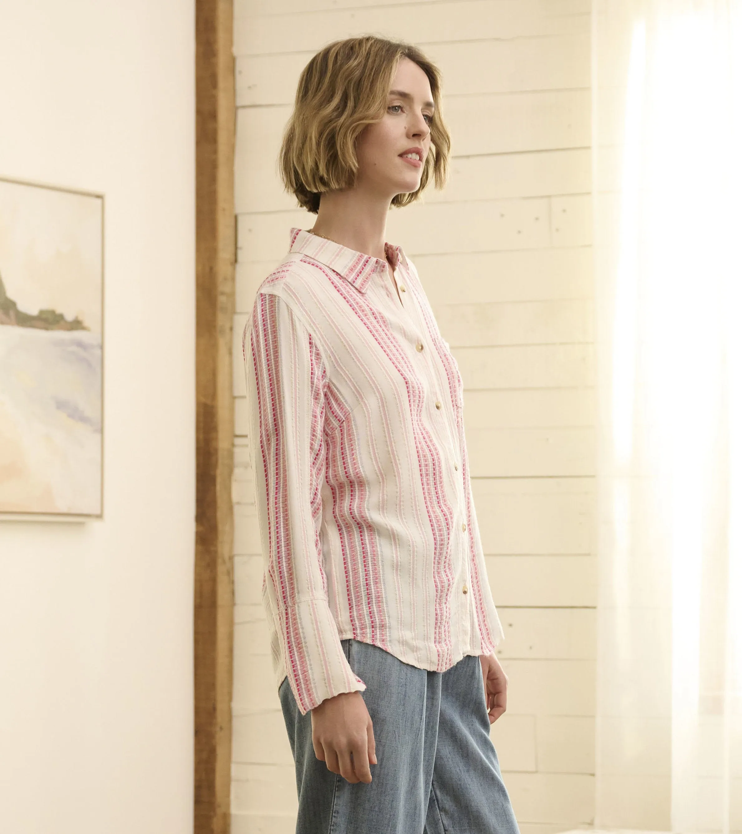 Cindy Blouse - Rose Ribbon Stripe sold by Hatley product image thumbnail 2