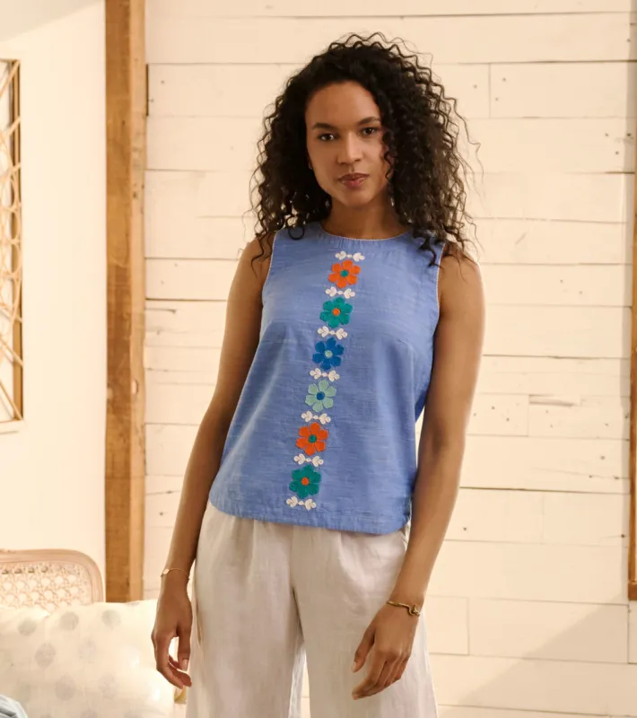 Tessa Tank Top - Chambray sold by Hatley