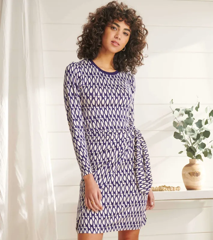 Wrap Dress - Geometric Cobblestone sold by Hatley