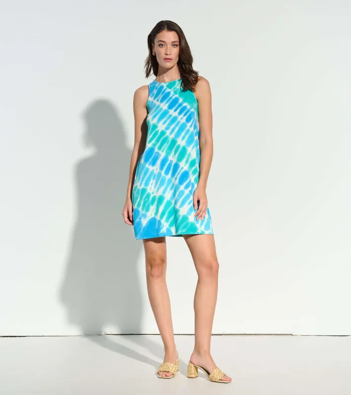 Bella Dress - Blue Wave Tie Dye sold by Hatley