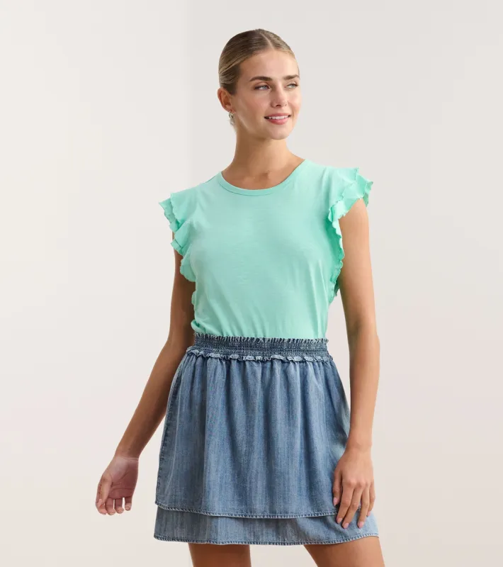 Layered Sleeve Tank - Turquoise sold by Hatley