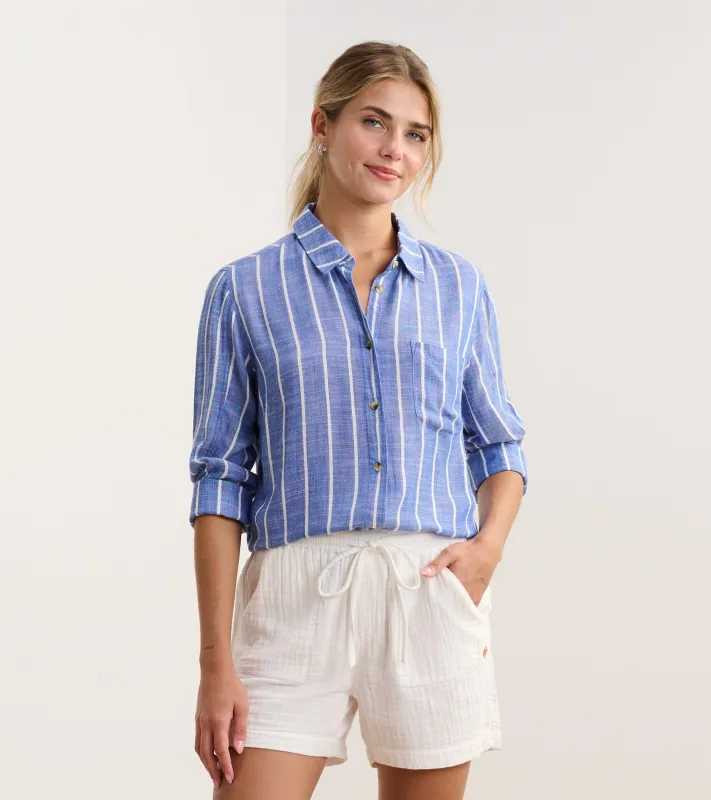 Cindy Blouse - Basket Weave Stripes sold by Hatley