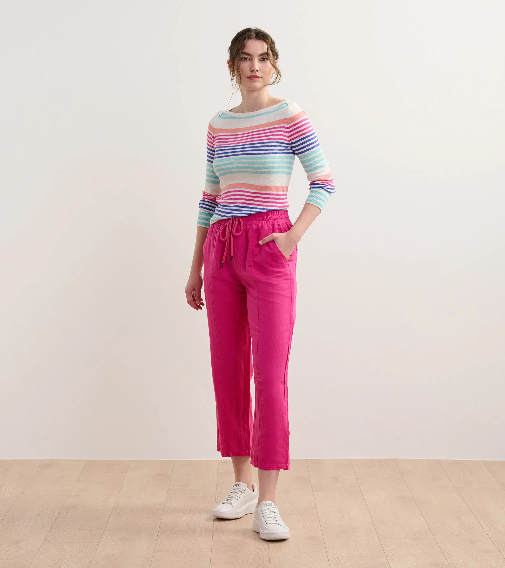 Straight Leg Linen Pants - Fuchsia sold by Hatley product image thumbnail 3