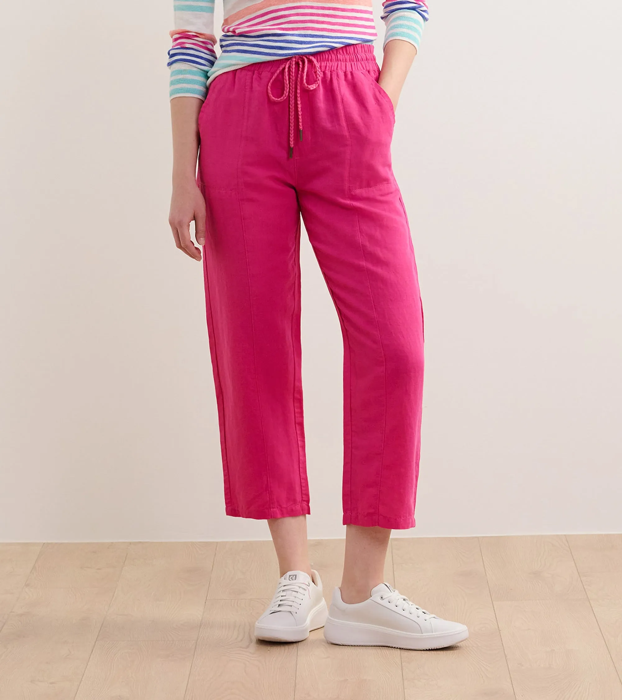 Straight Leg Linen Pants - Fuchsia sold by Hatley
