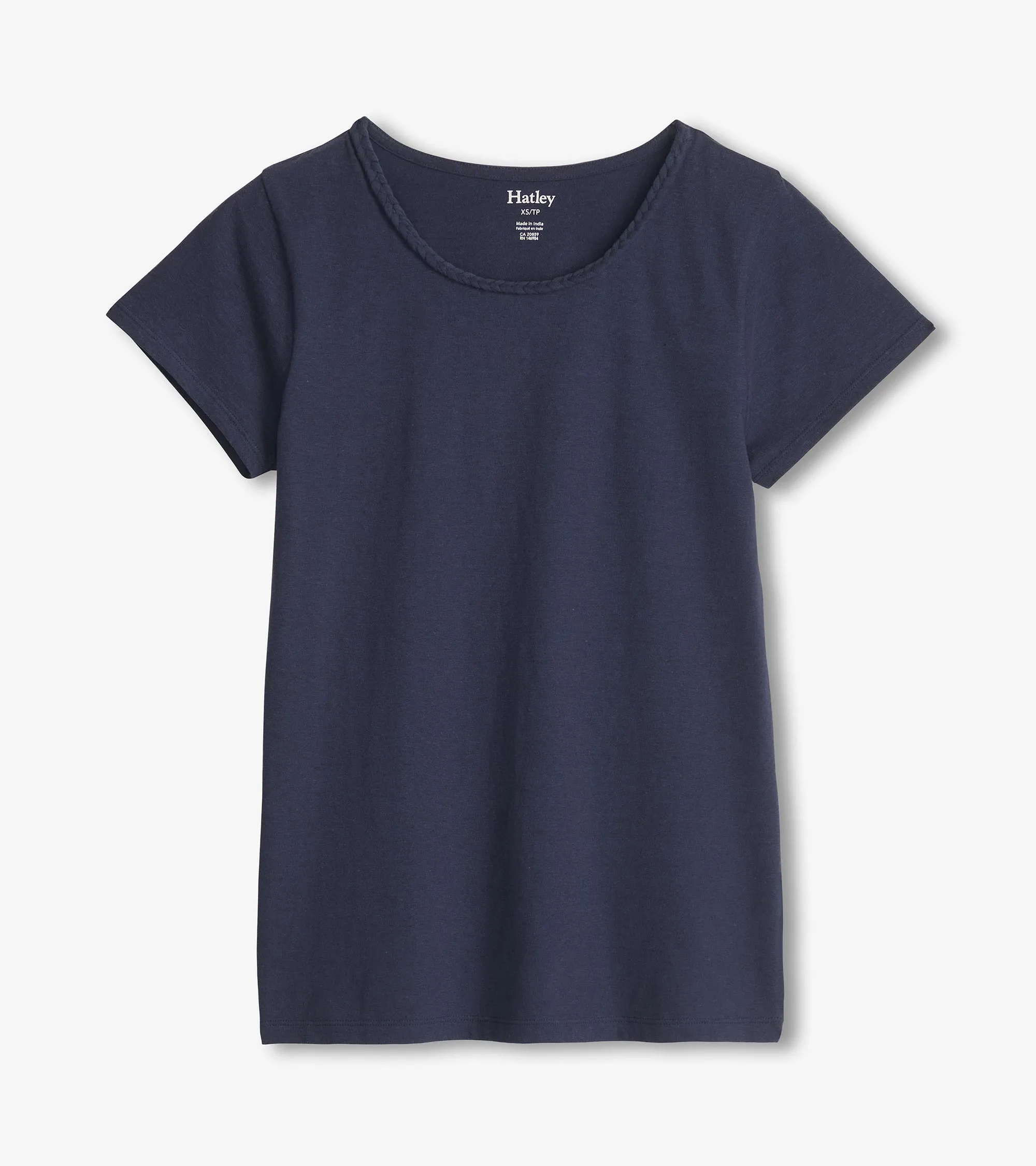 Braided Neck Tee - Navy sold by Hatley product image thumbnail 2