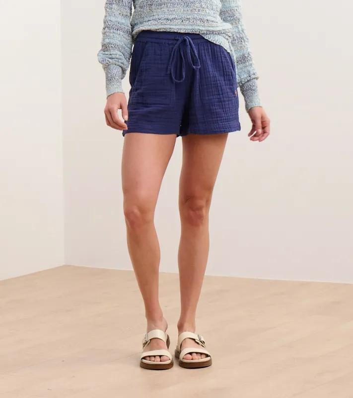 Everywhere Shorts - Navy Gauze sold by Hatley
