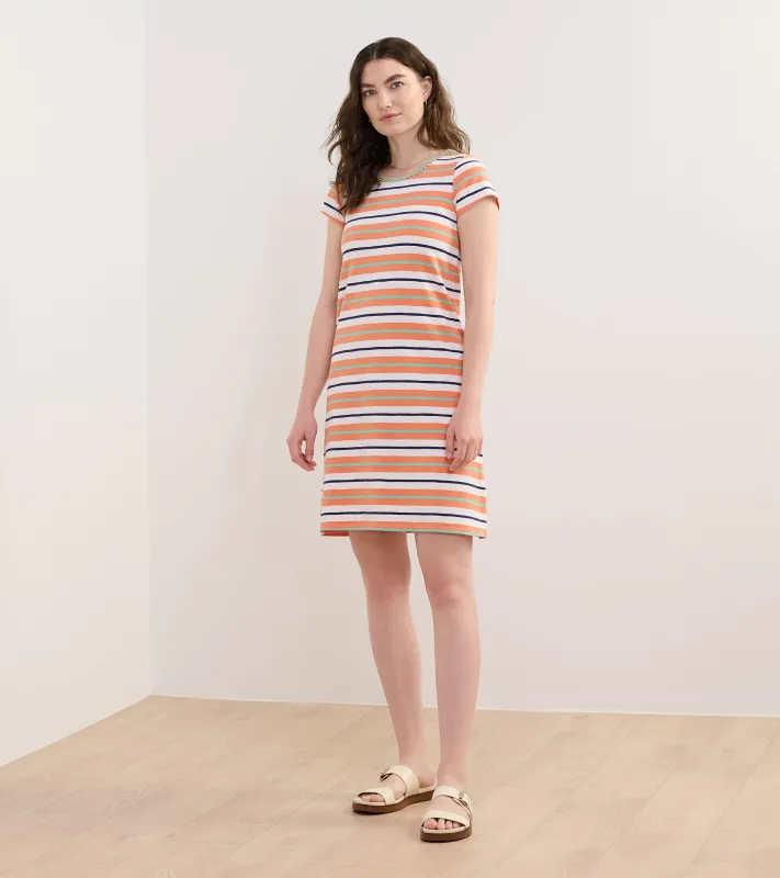 Cici A-Line Dress - Melon Stripes sold by Hatley