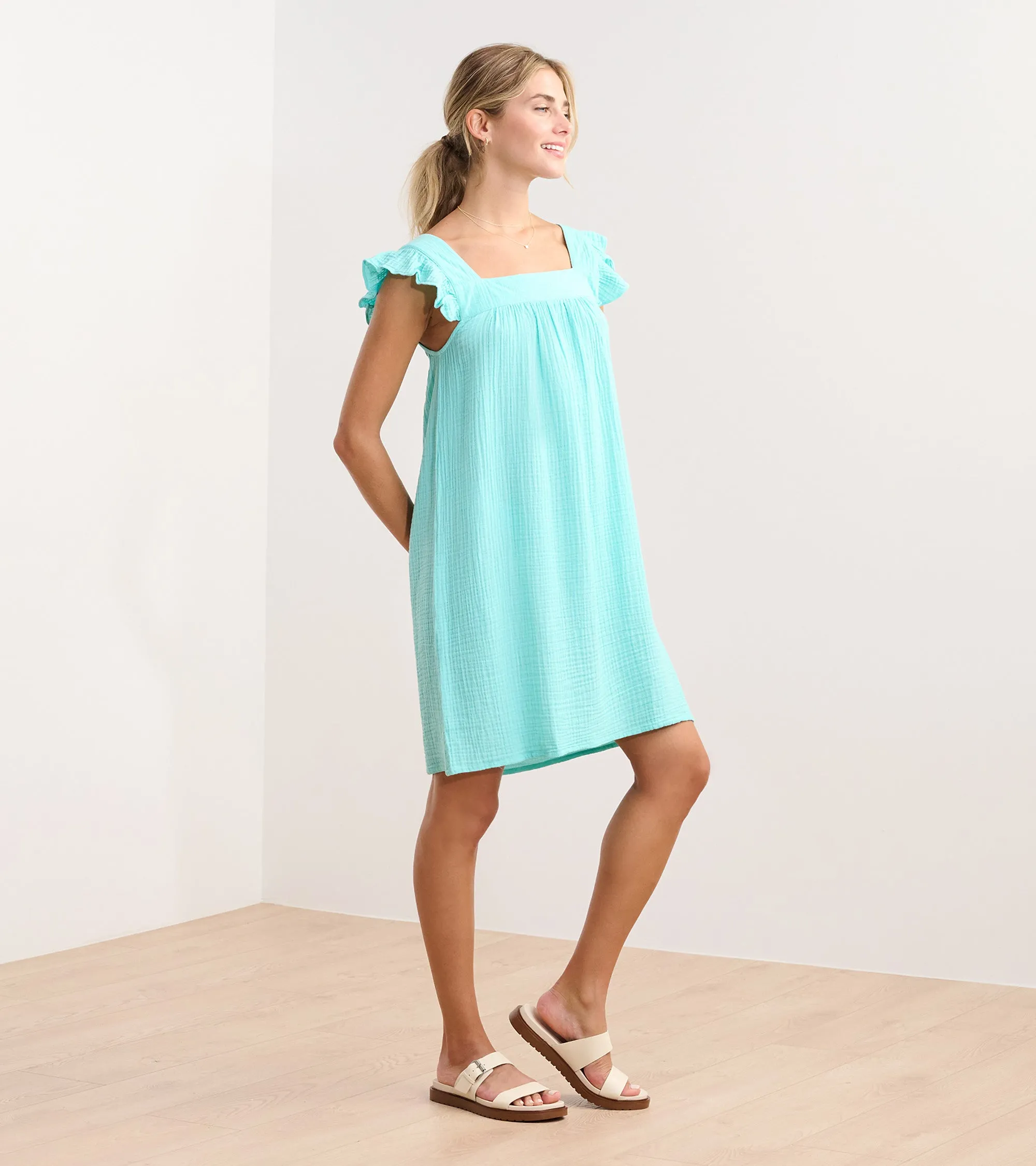 Flutter Sleeve Dress - Aruba Blue sold by Hatley product image thumbnail 3