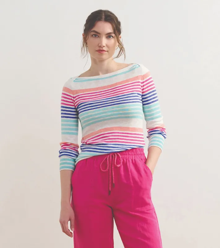 3/4 Sleeve Knit Breton - Cherry Stripes sold by Hatley