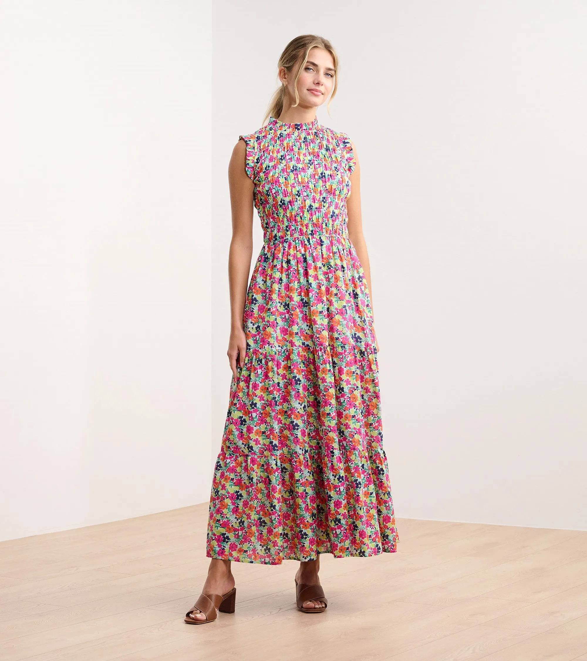 Smocked Maxi Dress - Fresh Flowers sold by Hatley