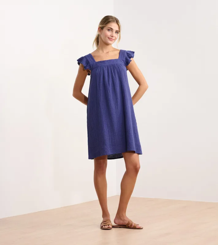 Flutter Sleeve Dress - Patriot Blue sold by Hatley