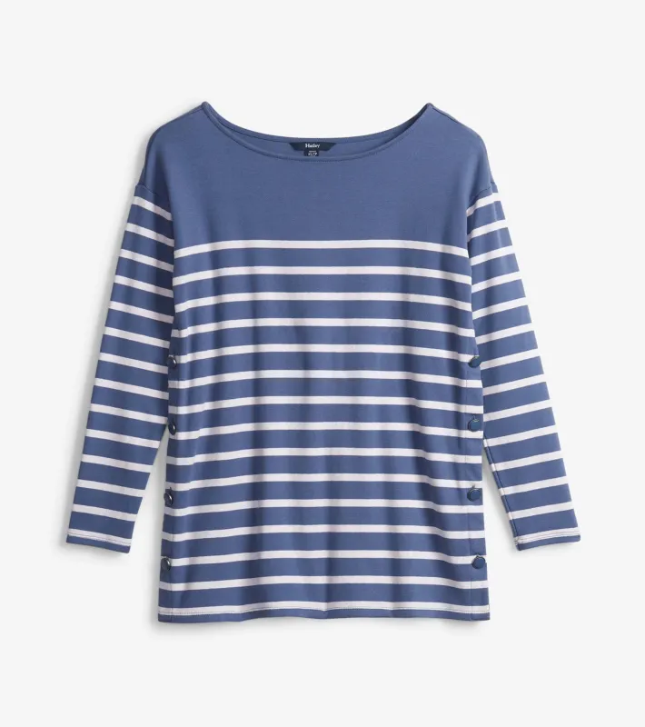Ali Breton Top - Indigo Stripes sold by Hatley