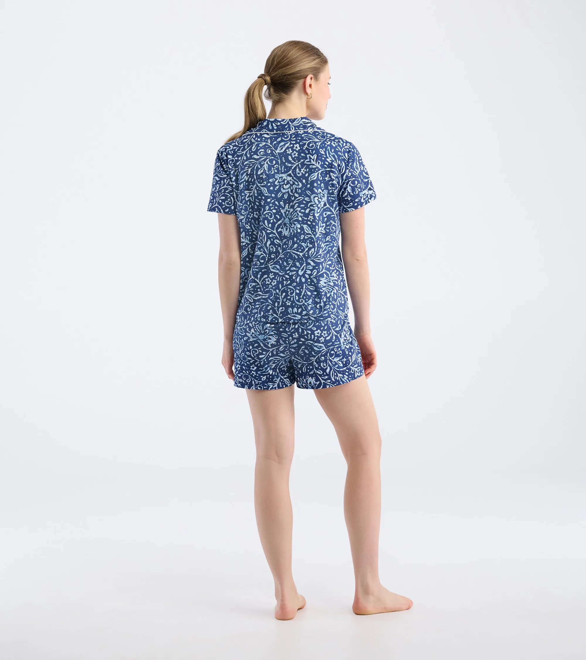 Women's Batik Flowers Short Pajama Set sold by Hatley product image thumbnail 3