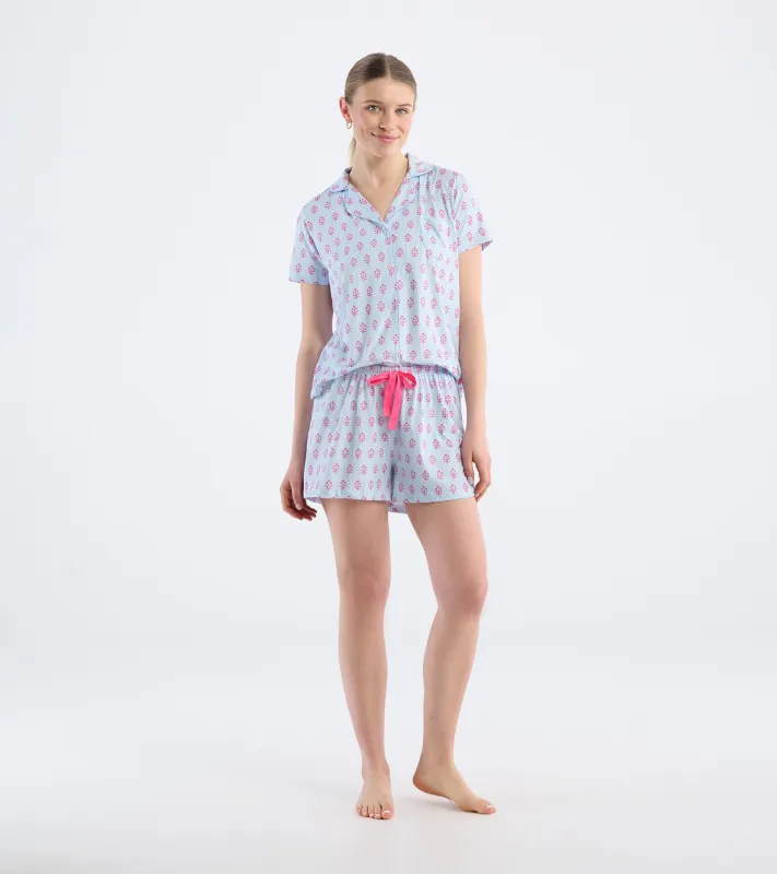 Women's Wild Flowers Short Pajama Set sold by Hatley