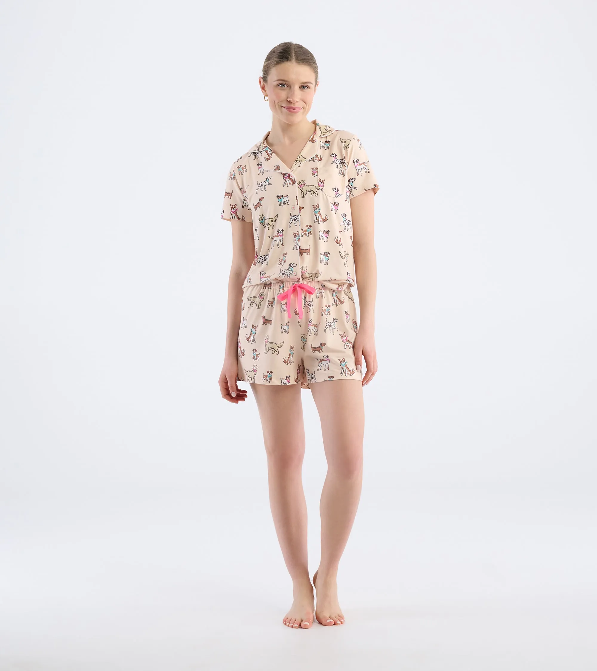 Women's Cute Pups Short Pajama Set sold by Hatley