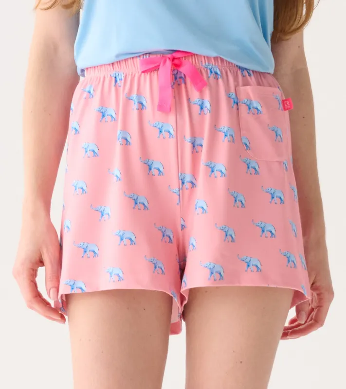 Women's Elephantastic Polyknit Pajamas Shorts sold by Hatley