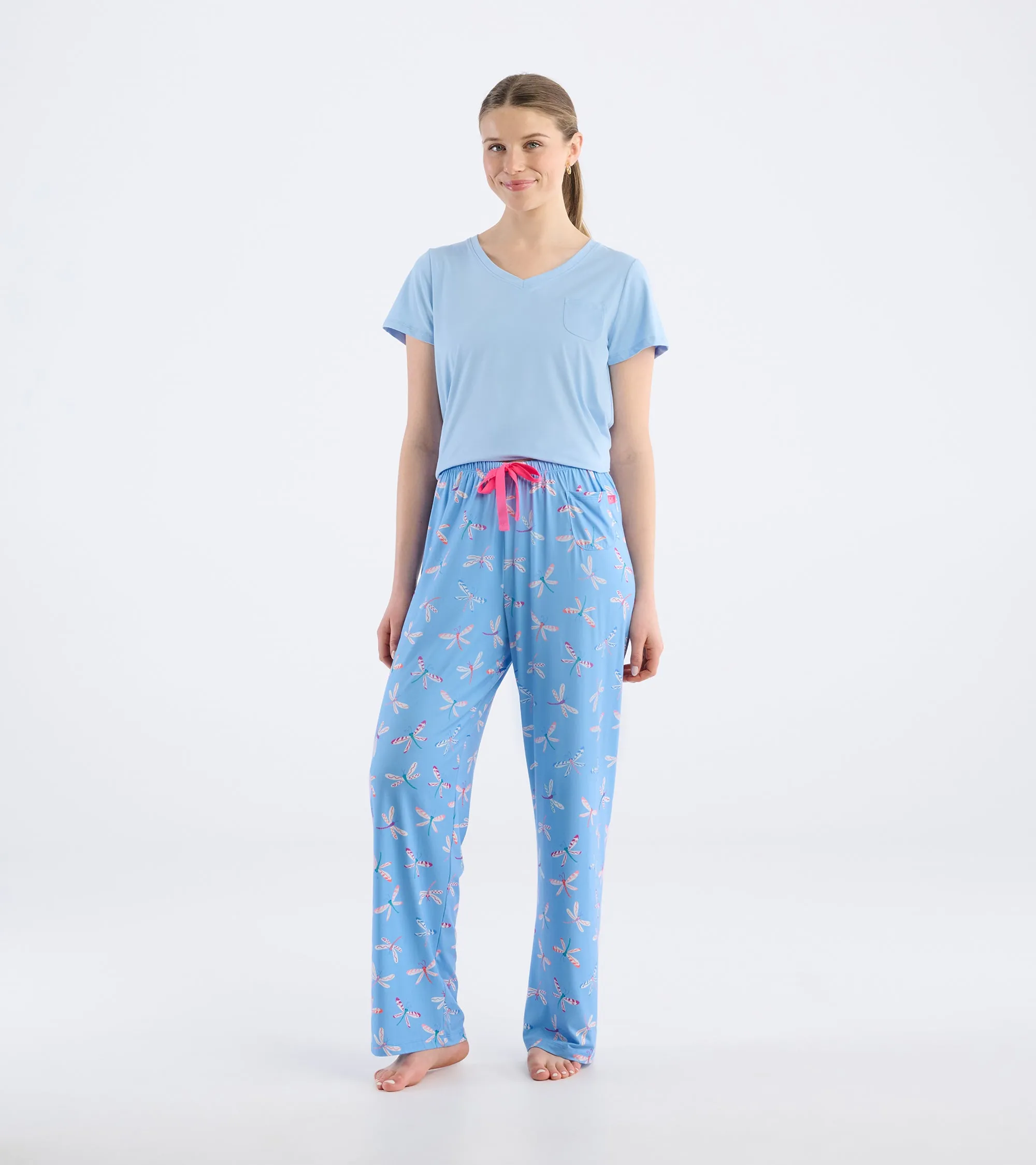Women's Patterned Dragonflies Polyknit Pajama Pants sold by Hatley product image thumbnail 3